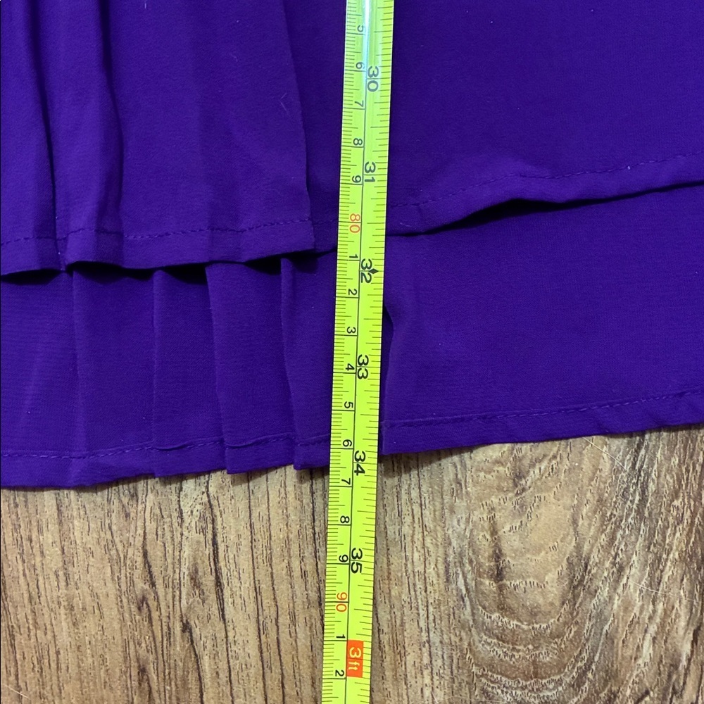 Roaman's Deep Purple Embroidered Blouse NWOT but extra button still attached. - Picture 12 of 12